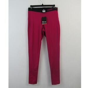NWT Nike Pro Large Hyperwarm Series Hot Pink Leggings Black Waist Band Athletic
